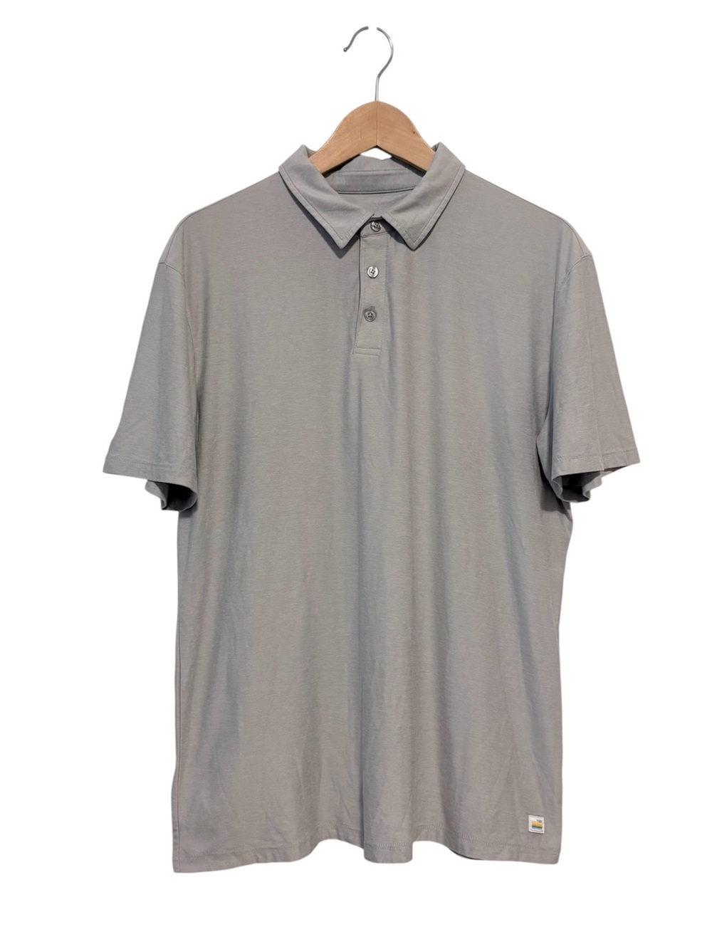 Vuori Men’s Frost Grey Heather Tech Polo size Large